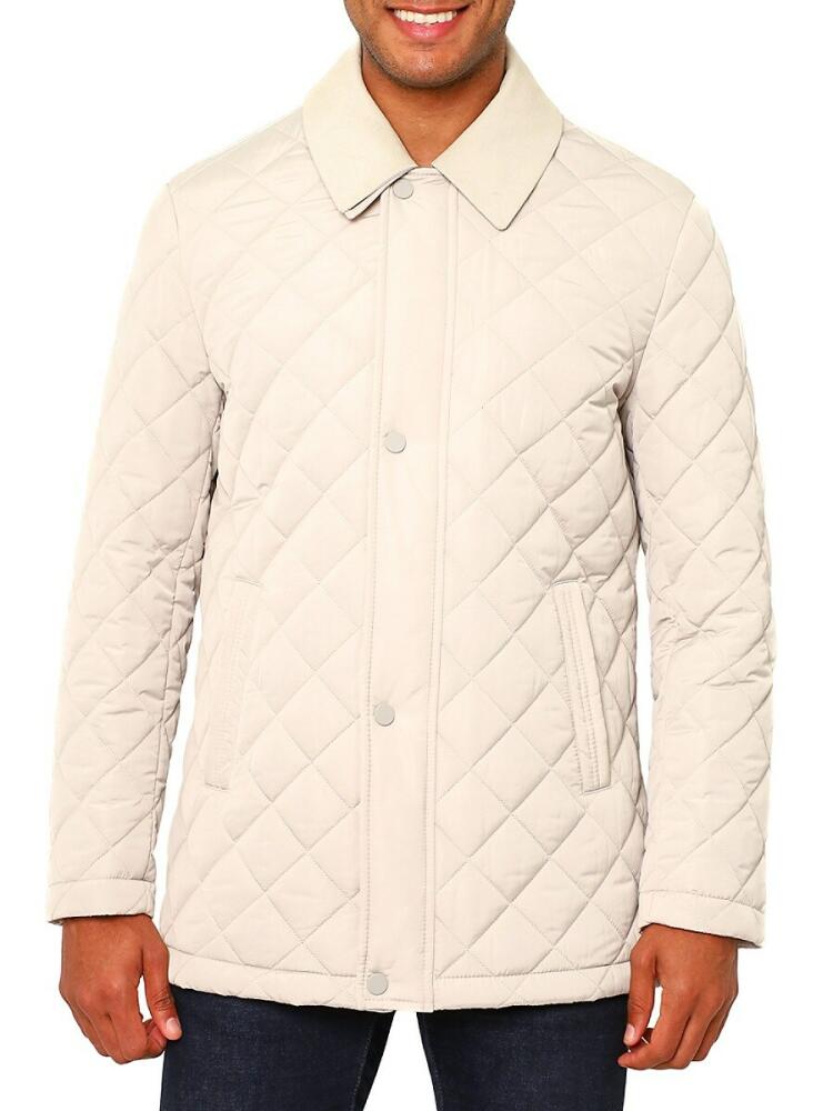 Vellapais Men's Drelux Quilted Field Jacket - Light Beige Cover