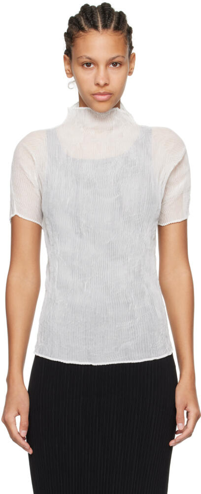 ISSEY MIYAKE White Twist T-Shirt Cover