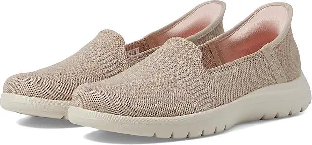 SKECHERS Performance On-The-Go Flex - Camellia Hands Free Slip-Ins (Taupe) Women's Flat Shoes Cover