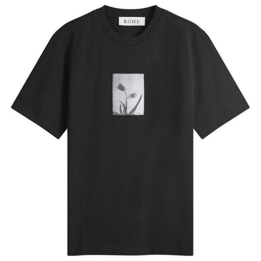 Róhe Men's Tulip Printed Patch T-Shirt in Black Cover