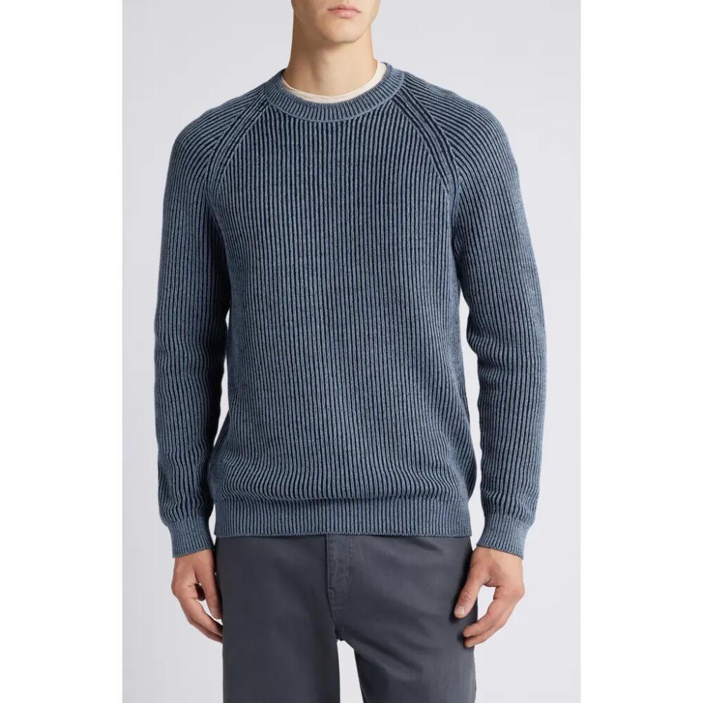 Treasure & Bond Rib Cotton Crewneck Sweater in Navy India Ink Cover