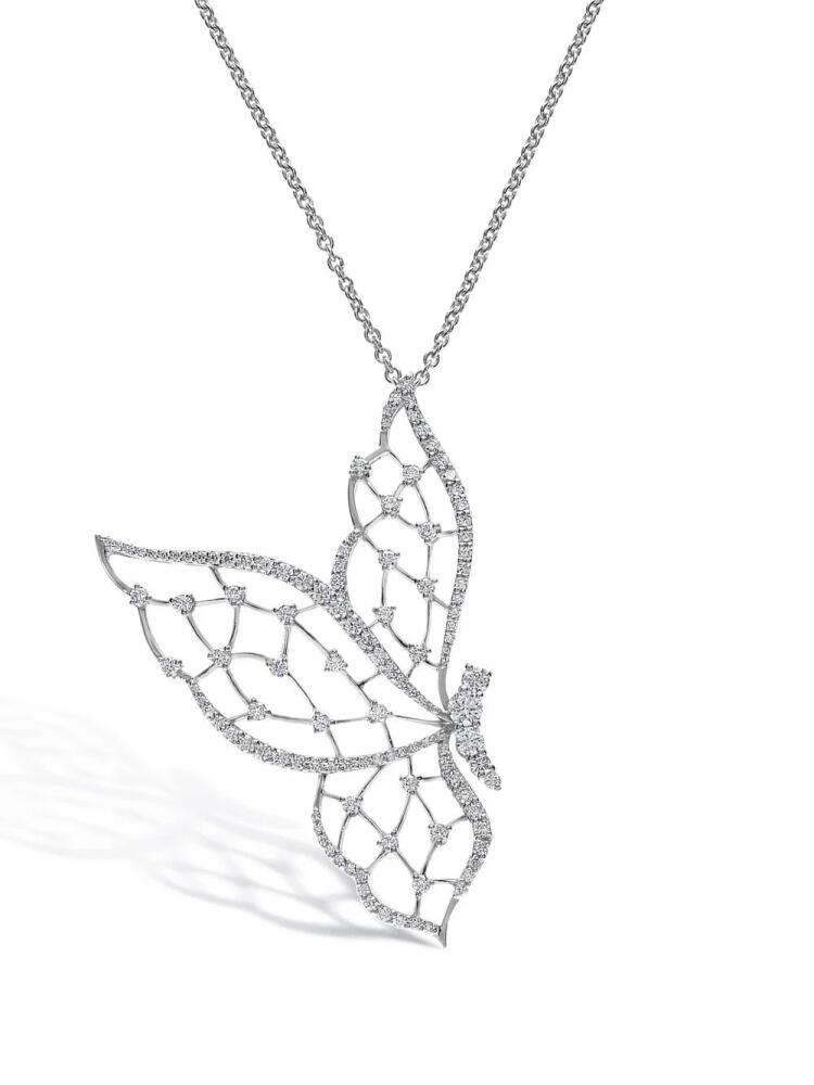 LEO PIZZO 18kt white gold diamond Light Wings necklace - Silver Cover