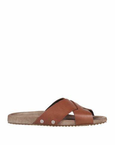 Dolce & gabbana Man Sandals Brown Leather Cover