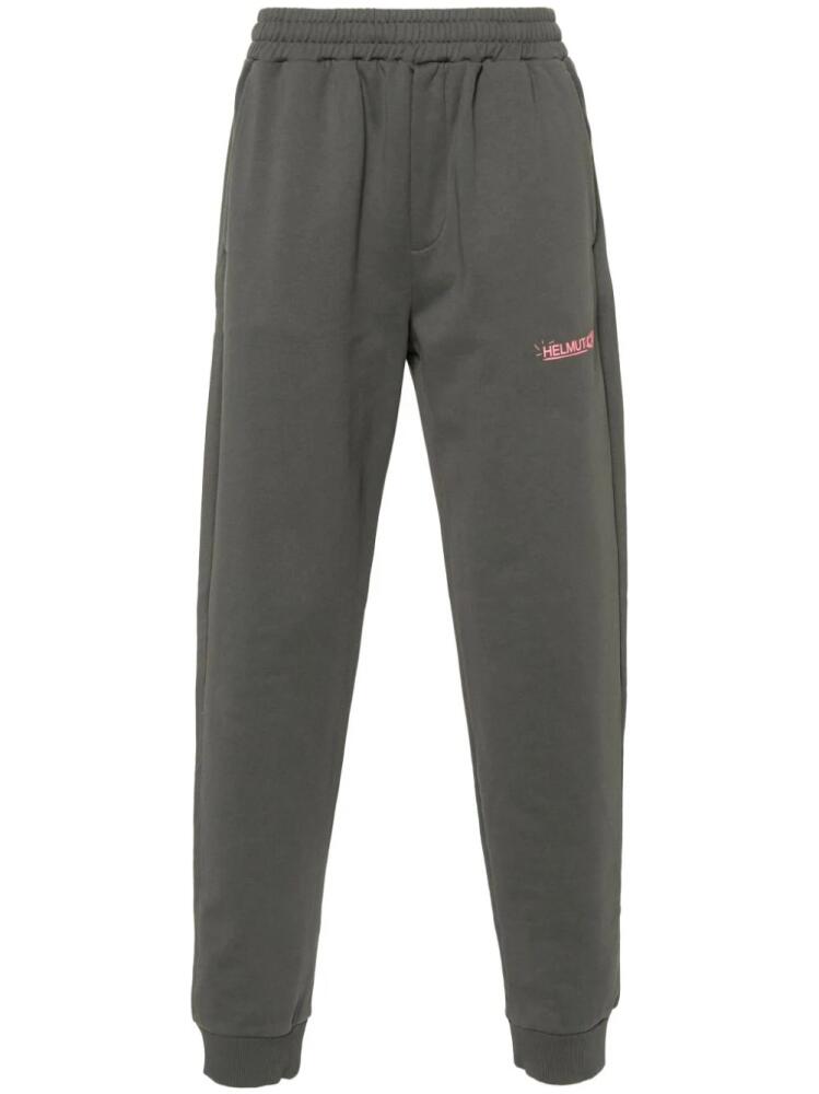 Helmut Lang logo-print cotton track pants - Grey Cover