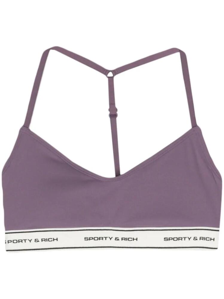 Sporty & Rich logo-raised sports bralette - Purple Cover