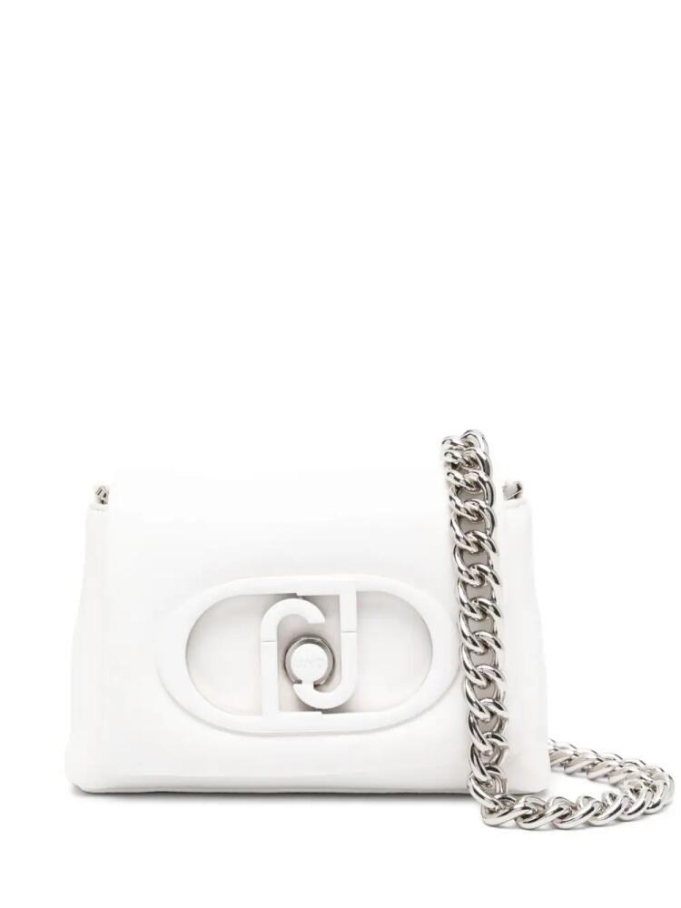 LIU JO logo-plaque padded crossbody bag - White Cover