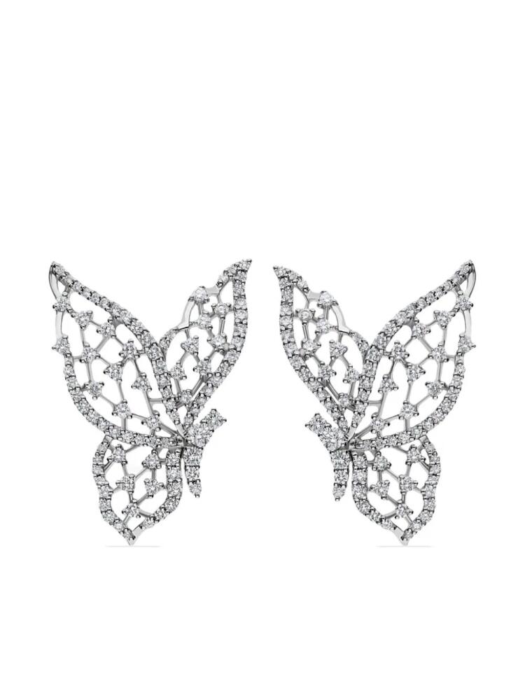 LEO PIZZO 18kt white gold diamond Light Wings earrings - Silver Cover