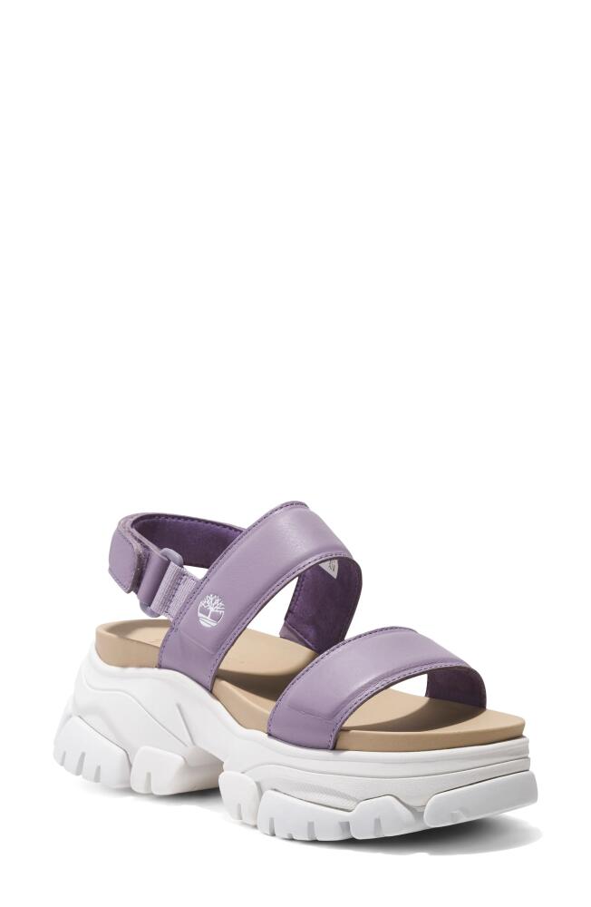 Timberland Adley Way Platform Sandal in Medium Purple Full Grain Cover