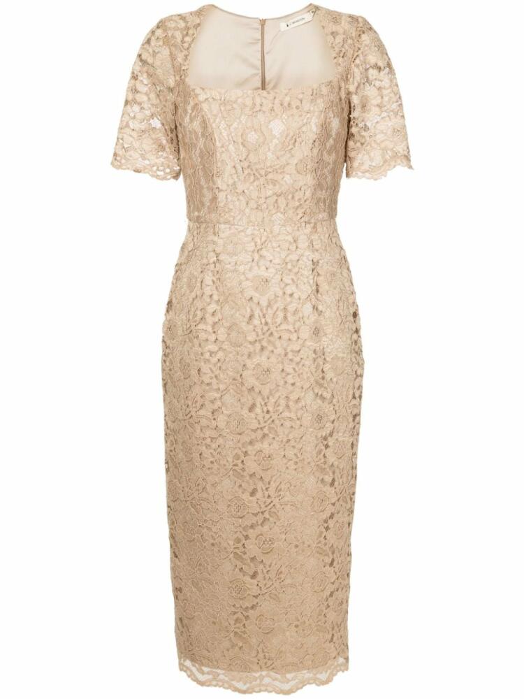 Lethicia Bronstein Areta floral-lace midi dress - Neutrals Cover