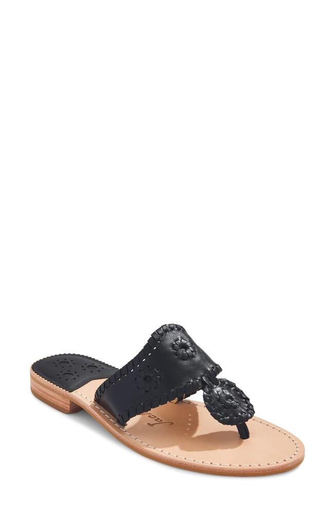 Jack Rogers Jacks Flip Flop in Black/Black Cover