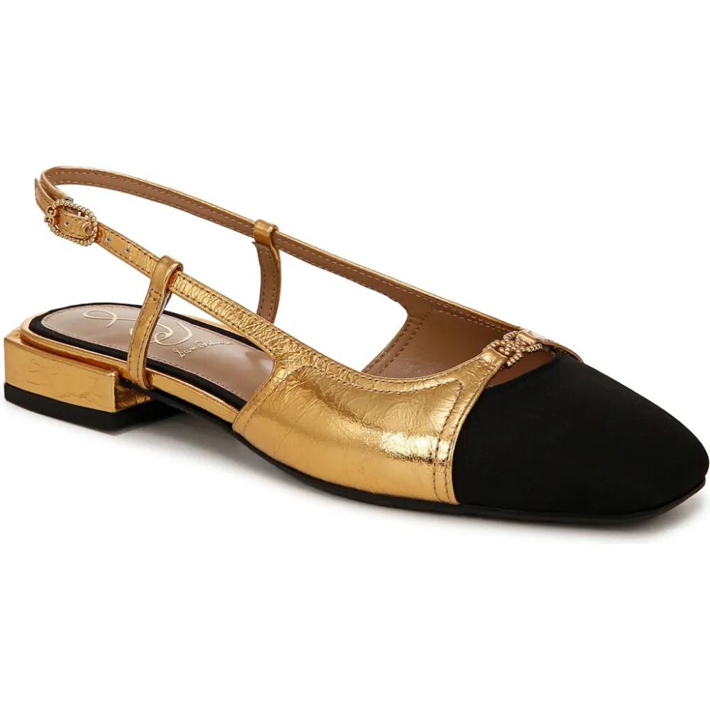 Sam Edelman Kara Slingback Flat in Medallion Gold/Black Cover