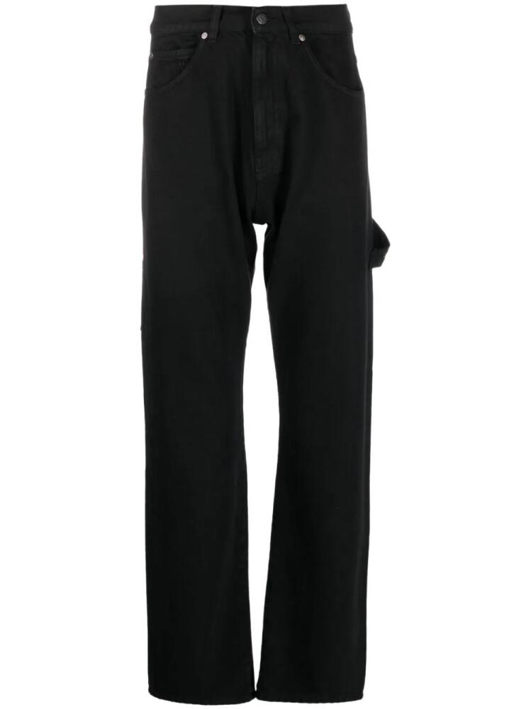 MSGM high-rise straight-leg jeans - Black Cover