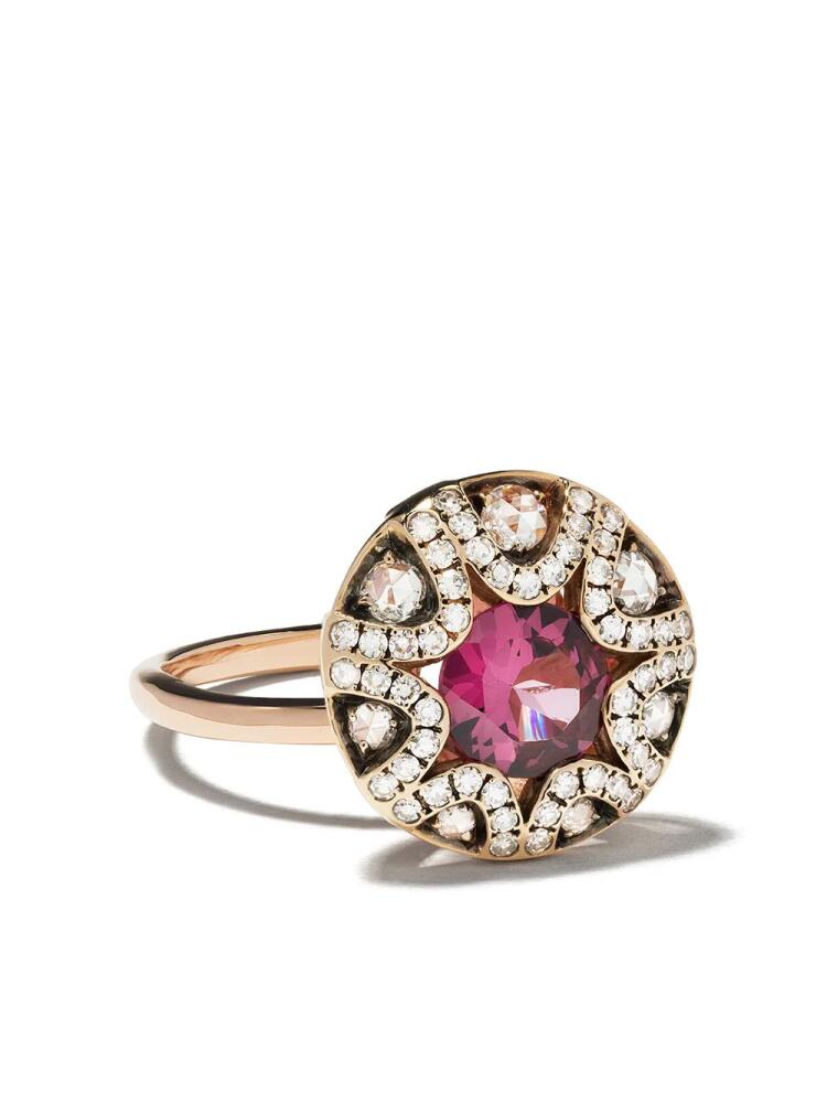 Selim Mouzannar 18kt rose gold diamond rhodolite Mille et Une Nuits ring - Pink Cover