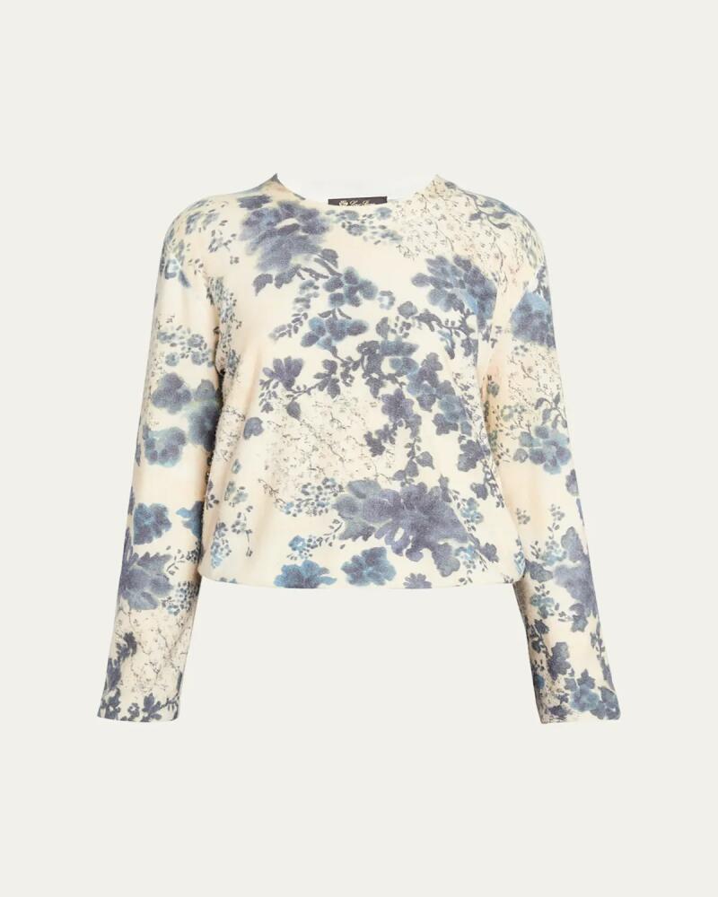 Loro Piana Blue Eyes Hill Floral Cashmere Sweater Cover