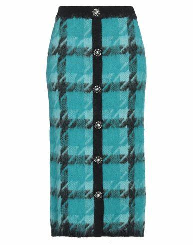 Eleonora Gottardi Woman Midi skirt Turquoise Alpaca wool, Polyamide Cover