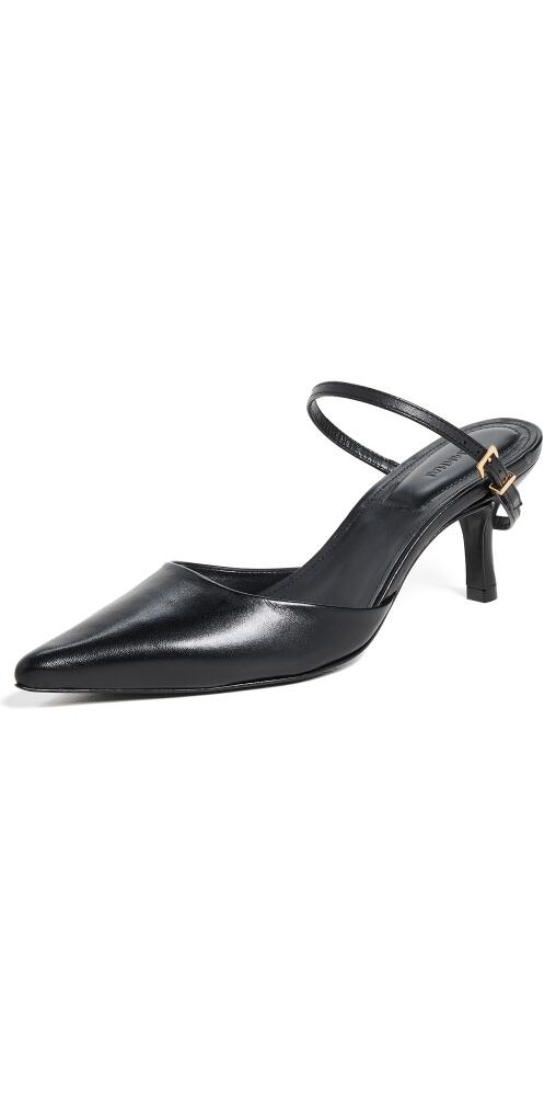 SIMKHAI Kieran Leather Mini Buckle Pumps Black Cover