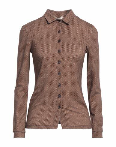 Siyu Woman Shirt Brown Viscose, Elastane Cover