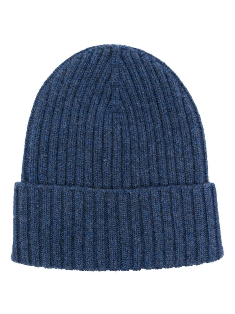 Dell'oglio fisherman's knit cashmere beanie - Blue Cover