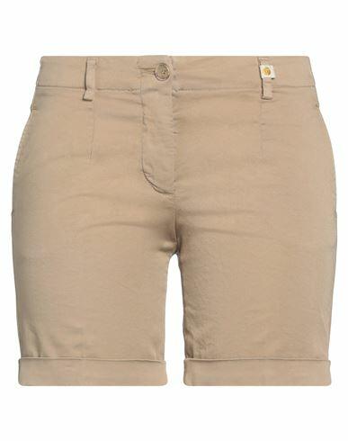 Teleria Zed Woman Shorts & Bermuda Shorts Sand Cotton, Elastomultiester, Viscose, Elastane Cover