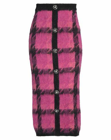 Eleonora Gottardi Woman Midi skirt Fuchsia Alpaca wool, Polyamide Cover