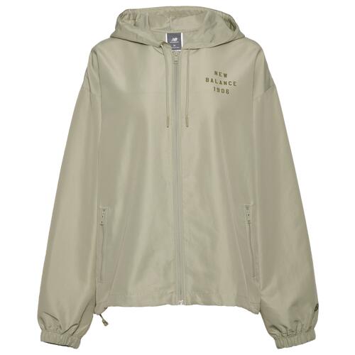 New Balance Iconic Collegiate Woven Jacket - Womens Olive/Olive Cover