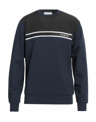 Iceberg Man Sweatshirt Blue Cotton, Polyester Cover