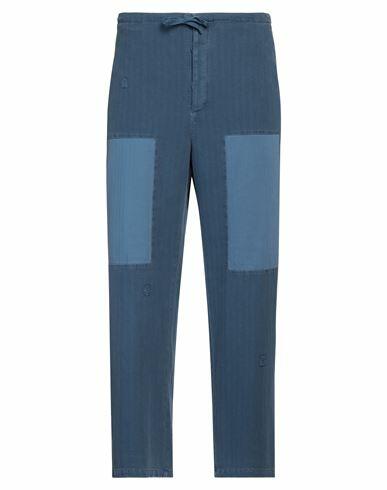 Palm Angels Man Pants Pastel blue Cotton, Elastane Cover