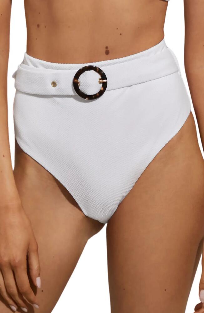 Reiss Danielle Belted High Waist Bikini Bottoms in White Cover