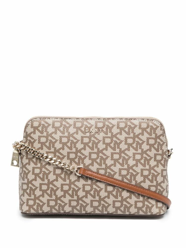 DKNY Bryant monogram-print crossbody bag - Brown Cover