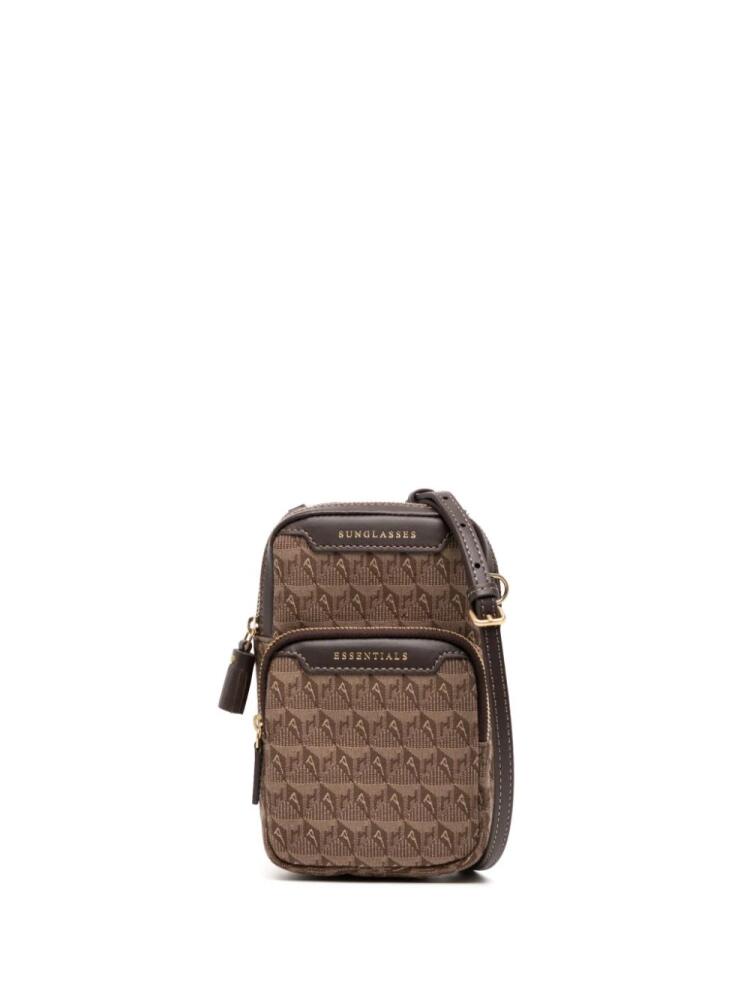 Anya Hindmarch Essentials monogram-jacquard crossbody bag - Brown Cover