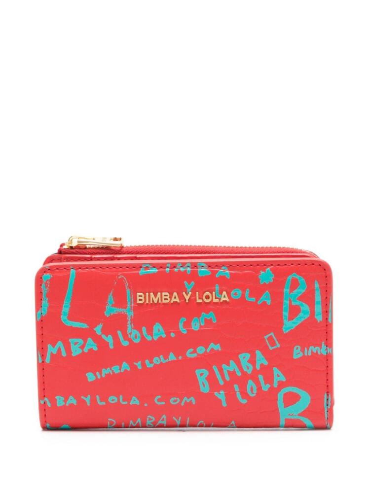 Bimba y Lola all-over logo-print bi-fold wallet - Red Cover