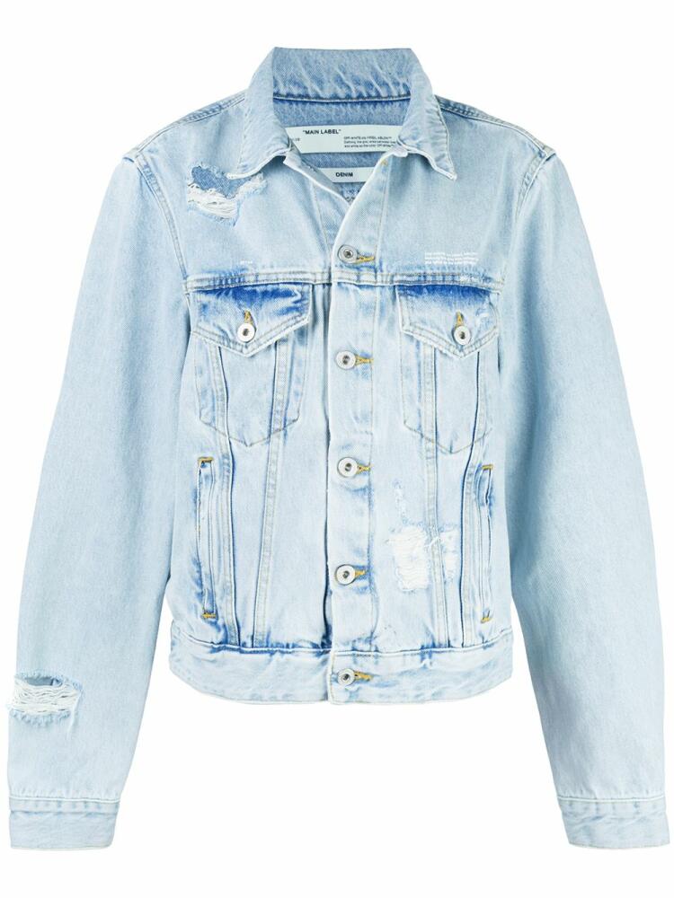 Off-White embroidered denim jacket - Blue Cover