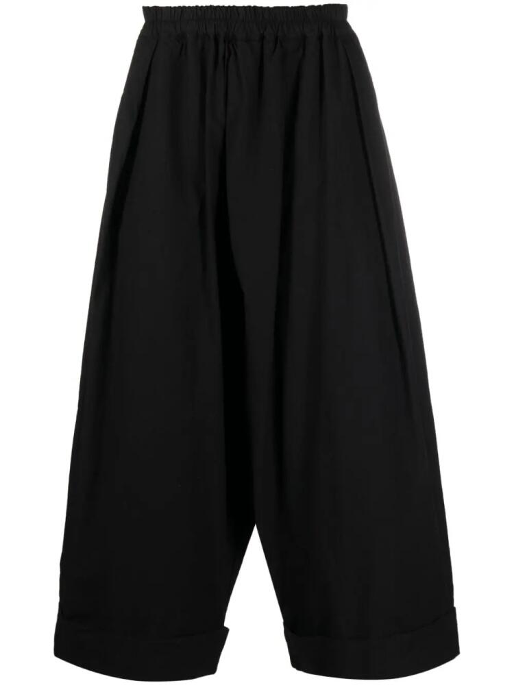 Toogood cropped wide-leg cotton trousers - Black Cover