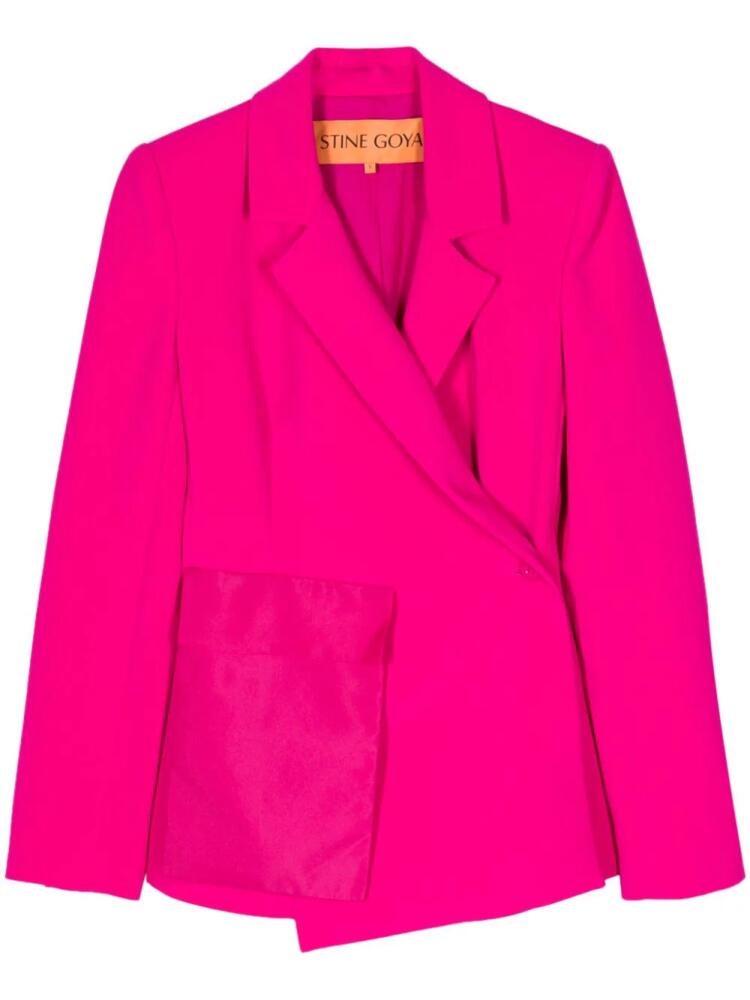 Stine Goya Amena double-breasted blazer - Pink Cover