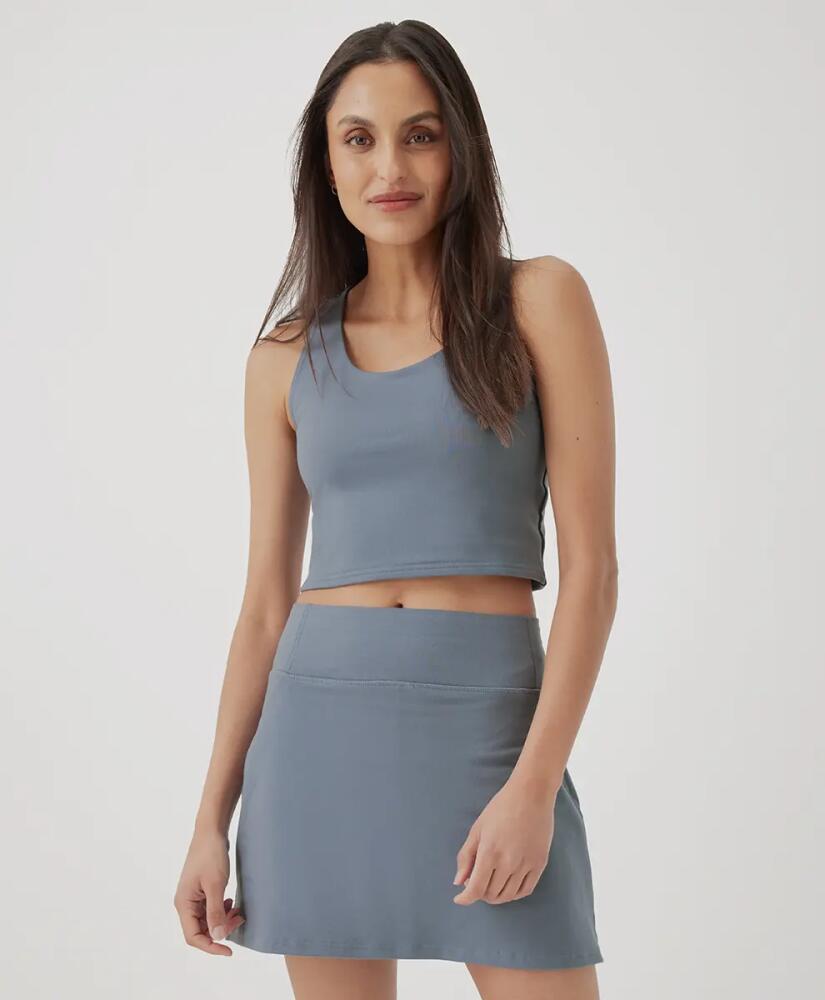 Pact On the Go-To Crop Tank Made with Organic Cotton in Blue Dusk Cover