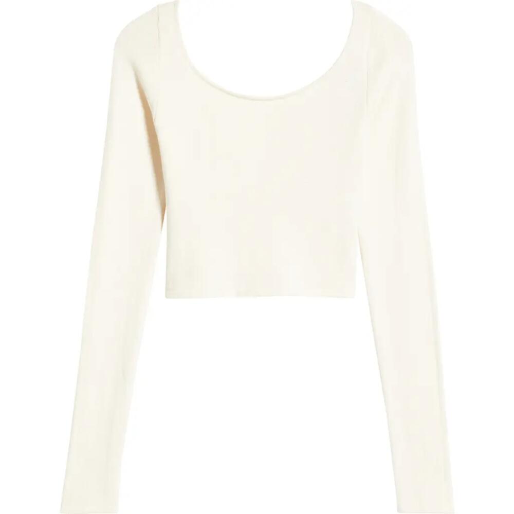 Florence by Mills Cross Back Crop Sweater in Whitecap Cover