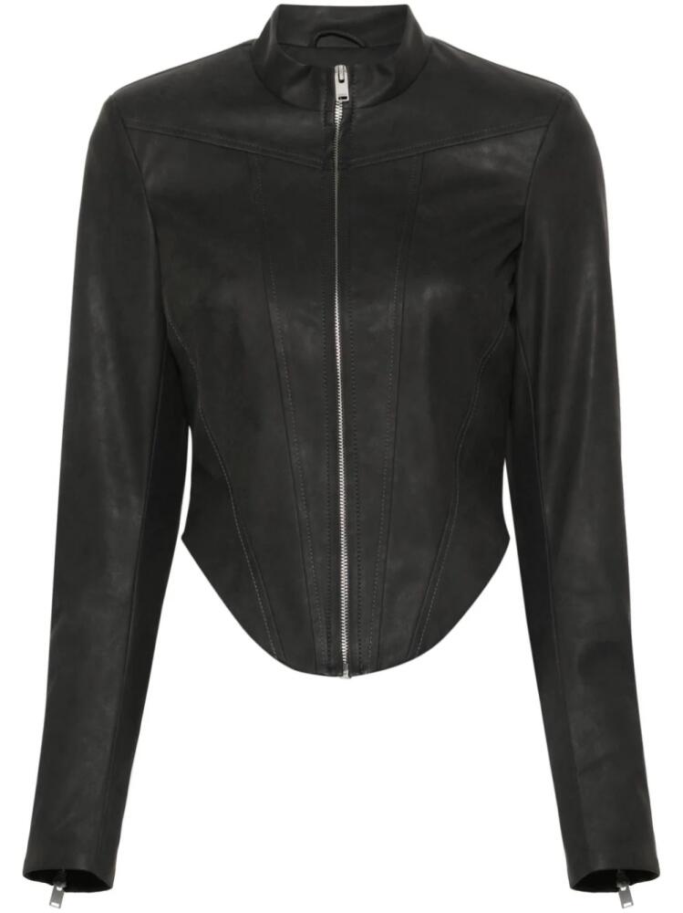 MISBHV cropped faux-leather jacket - Black Cover