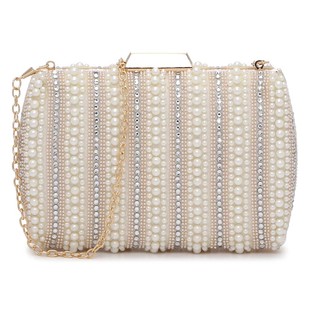 Kelly & Katie Lana Clutch | Women's | Off White/Silver/Gold Cover