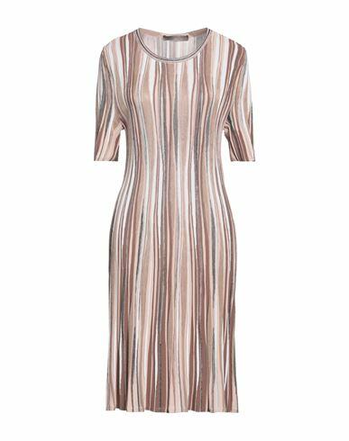 D. exterior Woman Midi dress Blush Viscose, Polyamide, Metallic Polyester Cover