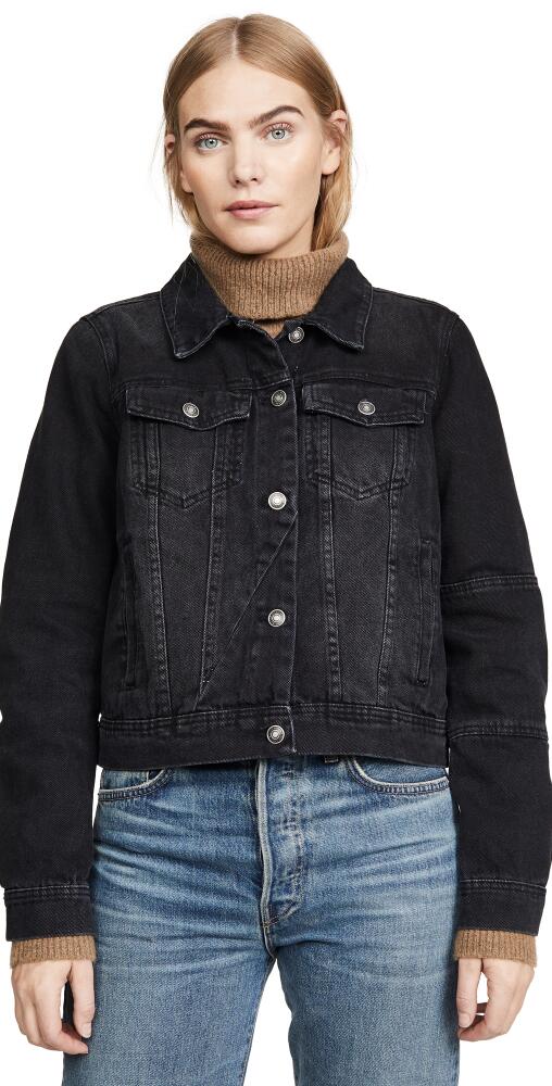 Free People Rumors Denim Jacket Black Cover