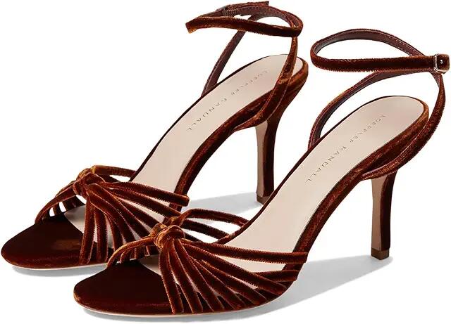 Loeffler Randall Ada Leather Knot High Heel Sandal with Ankle Strap (Sienna) Women's Shoes Cover