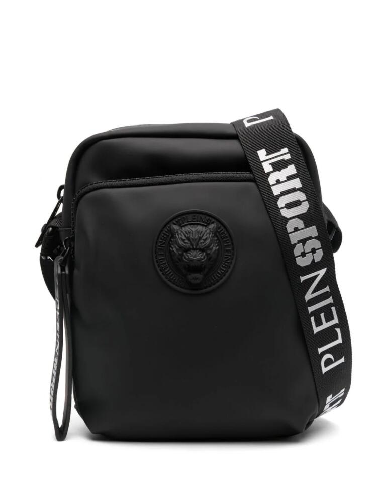 Plein Sport Boston logo-embossed messenger bag - Black Cover