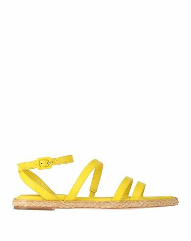 Paloma Barceló Woman Espadrilles Yellow Leather Cover