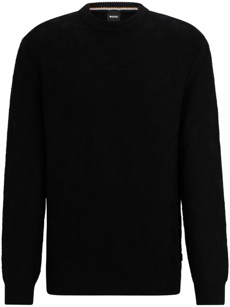 BOSS crew-neck wool jumper - Black Cover