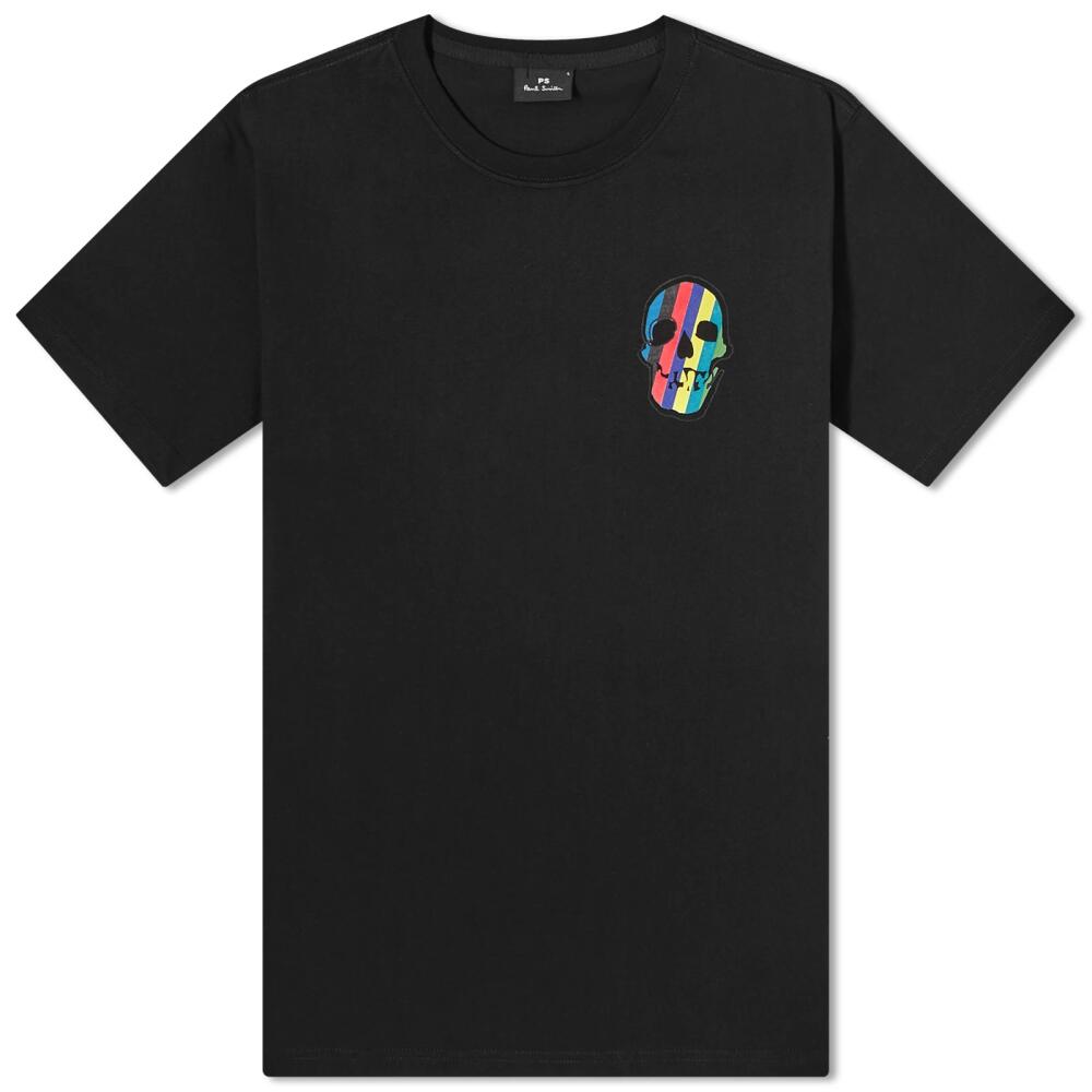 Paul Smith Men's Stripe Skull T-Shirt in Black Cover