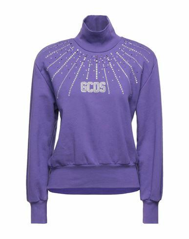 Gcds Woman Sweatshirt Purple Cotton Cover