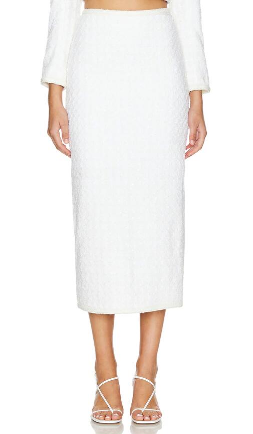 ROTATE High Waisted Skirt in White Cover