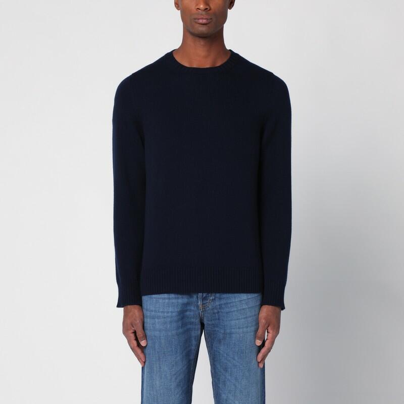 Drumohr Blue cashmere crew-neck sweater Cover