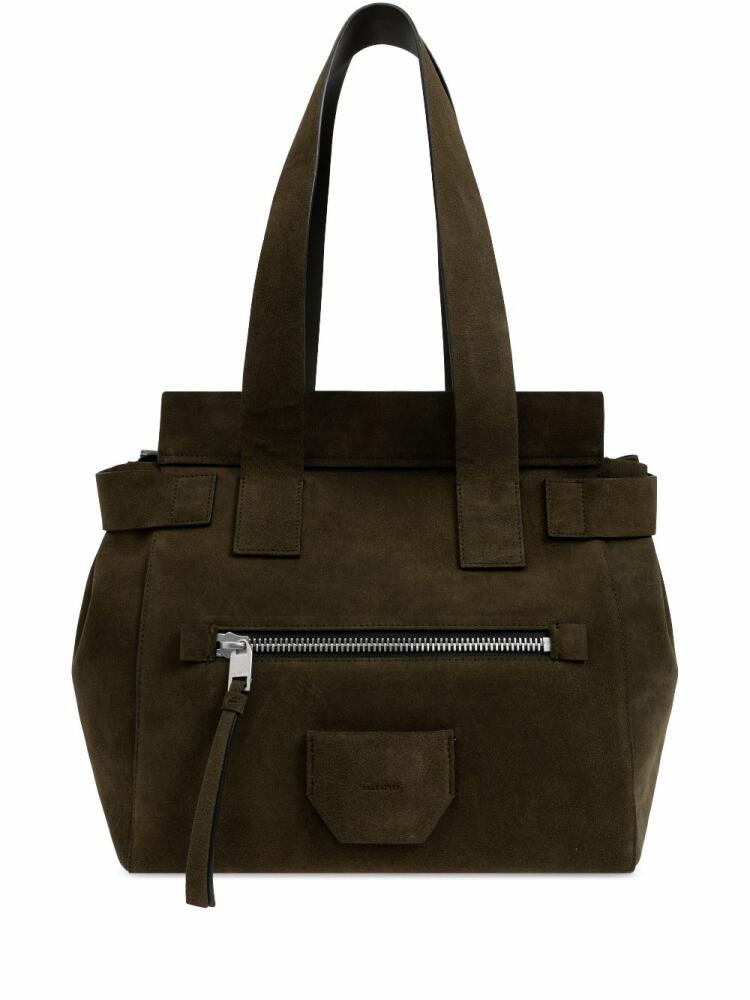 AllSaints Perez suede tote bag - Green Cover