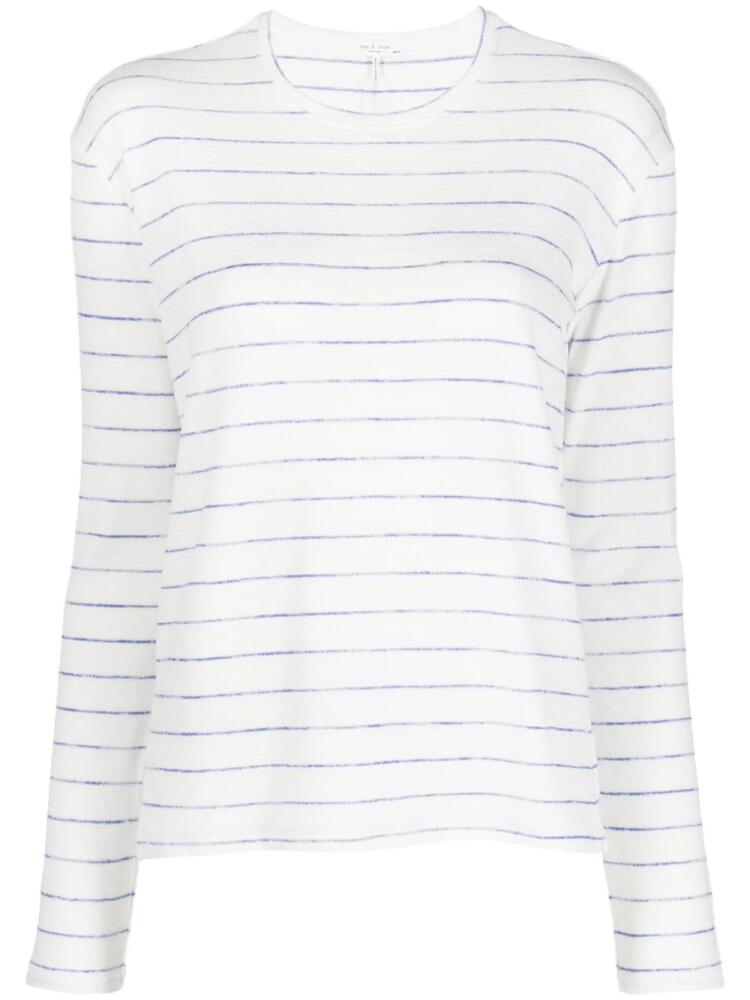 rag & bone striped long-sleeve T-shirt - White Cover